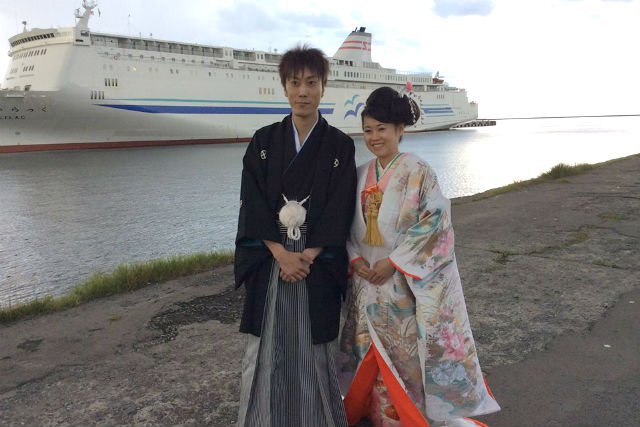 【小樽・着物レンタル】手軽なウェディング写真にも最適。花嫁花婿衣装・1時間コース