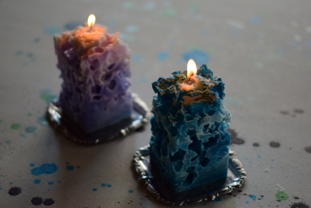 【東京・南千住・手作りキャンドル】灯すととっても幻想的なグラデーションキャンドル(1個) 【東京・南千住・手作りキャンドル】灯すととっても幻想的なグラデーションキャンドル(1個)