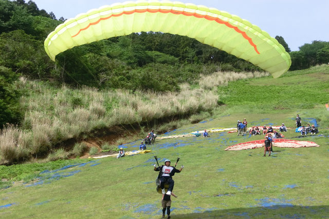 【東伊豆・パラグライダー】お1人様からご家族まで！大池高原でパラグライダー体験！（温泉チケット付） 写真6