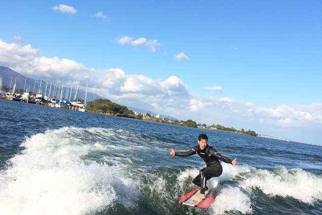 【滋賀・琵琶湖・サーフィン】ウェイクサーフィン体験！（90分） 写真5