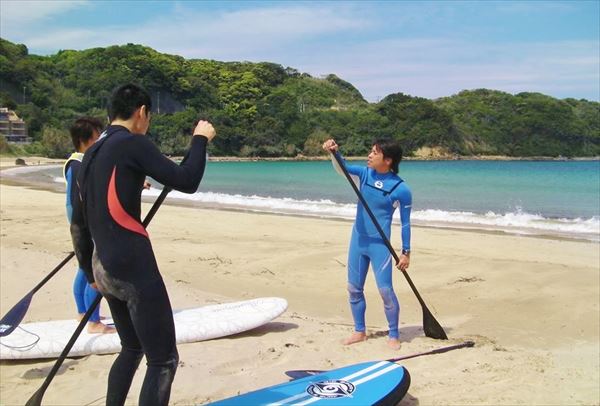 【2時間】エクササイズにもおすすめ！伊豆下田外浦海岸でSUP体験★源泉温泉券付き 写真3