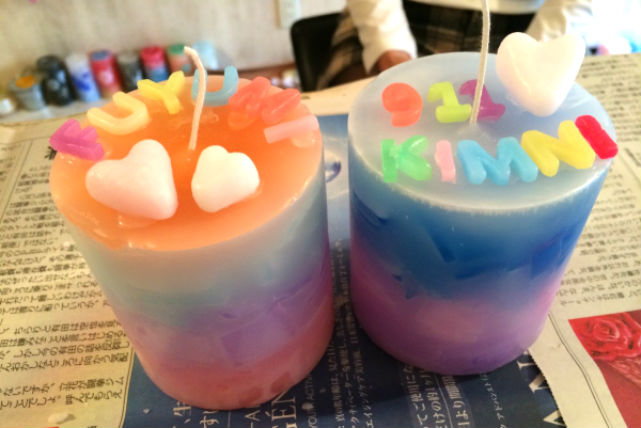 【愛知県名古屋市・キャンドル作り体験】本格的な仕上がり！グラデーションキャンドル 写真6
