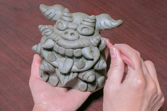 【湘南・陶芸体験】我が家の守り神を作ろう! シーサー作り体験教室 写真6