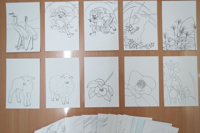 【京都・日本画体験】古都・京都で日本画体験。美しい絵はがきを作ろう 写真2
