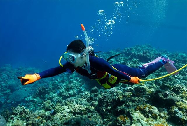 【久米島・体験スヌーバ】久米島初！アメリカ生まれのマリンスポーツ！スヌーバを体験しよう 写真2