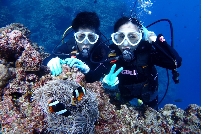 【沖縄・青の洞窟・体験ダイビング】ビーチから幻想的な海中世界へGO！体験ダイビング 写真2