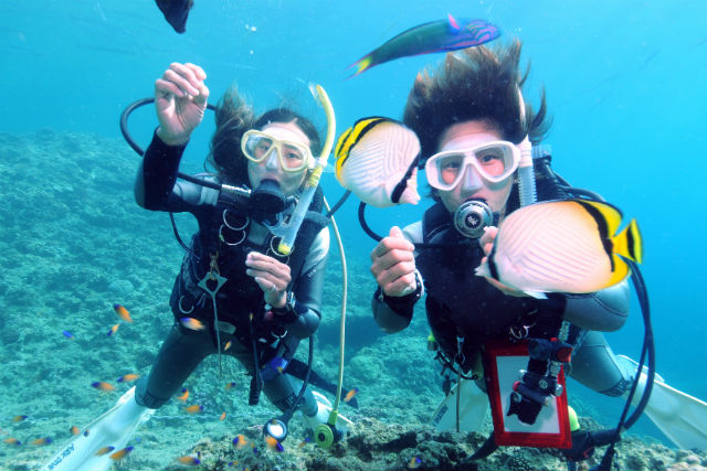 【沖縄本島・宜野湾市・ダイビングライセンス取得】完全合格宣言♪♪中級から上級へ！PADIアドバンスドオープンウォーター  写真6
