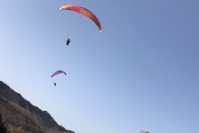 【兵庫・神鍋高原・パラグライダー】上空100メートル！1日中パラグライダーを楽しもう 写真8