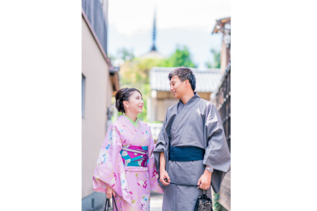 【京都・祇園・着物・浴衣レンタル】八坂神社や清水寺で和装デート！カップル割引プラン 写真5