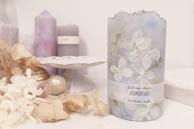 【大阪・梅田・キャンドル作り】シーズンキャンドル。飾って可愛い「紫陽花キャンドル」作り 写真7