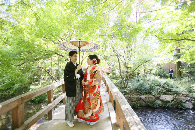 【湯布院・ロケーションフォト】和洋装プラン（衣装2点＆ヘアメイク＆小物一式込み・アルバム付） 写真5