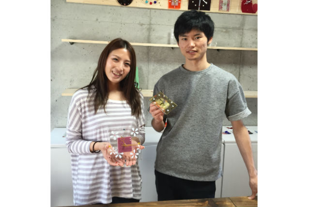 【岐阜・オリジナルギフト時計】大切な人に贈りたい！世界にひとつのガラス時計 写真7