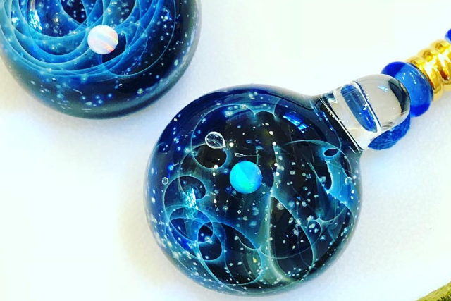 【軽井沢・ガラス細工】酸素バーナーで作る宇宙ペンダント作り体験 写真7