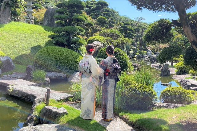 【鹿児島市・着付け体験】奄美の伝統工芸品！「本場大島紬」の着付け体験 写真4