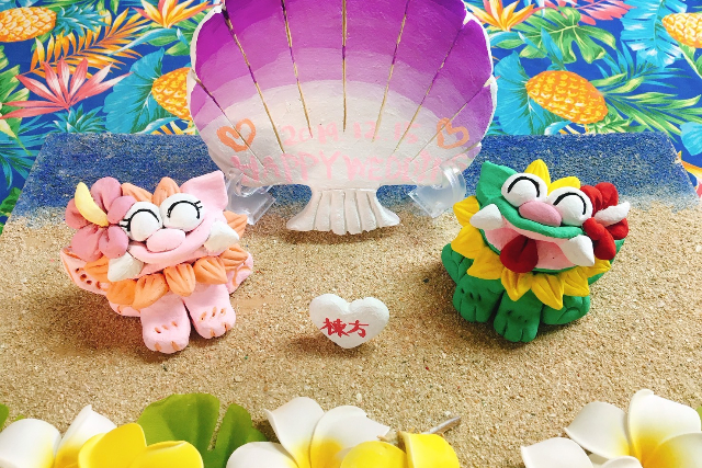 【沖縄・名護・絵付け】カップル限定！シーサー絵付けでハートのプレート特典！（5組限定） 写真5