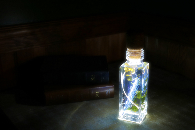 【東京・巣鴨・ハーバリウム】幻想的にお花がライトに浮かび上がる！ナイトハーバリウム作り（2本） 写真4