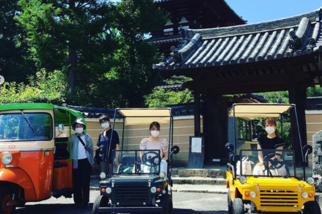 【期間限定ポイント10%還元！奈良・斑鳩・バギー】いかるがの世界遺産をバギーで巡る！斑鳩三塔巡りツアー 写真8