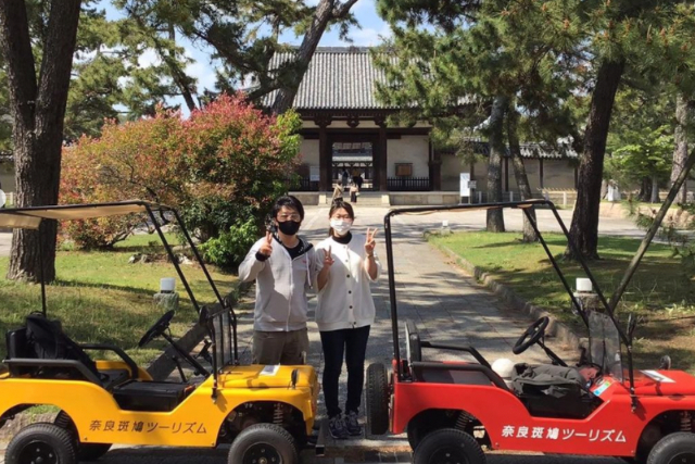 【期間限定ポイント10%還元！奈良・斑鳩・バギー】いかるがの世界遺産をバギーで巡る！斑鳩三塔巡りツアー 写真4