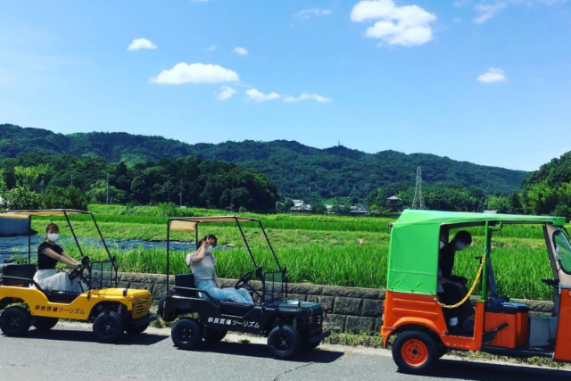 【期間限定ポイント10%還元！奈良・斑鳩・バギー】いかるがの世界遺産をバギーで巡る！斑鳩三塔巡りツアー 写真2