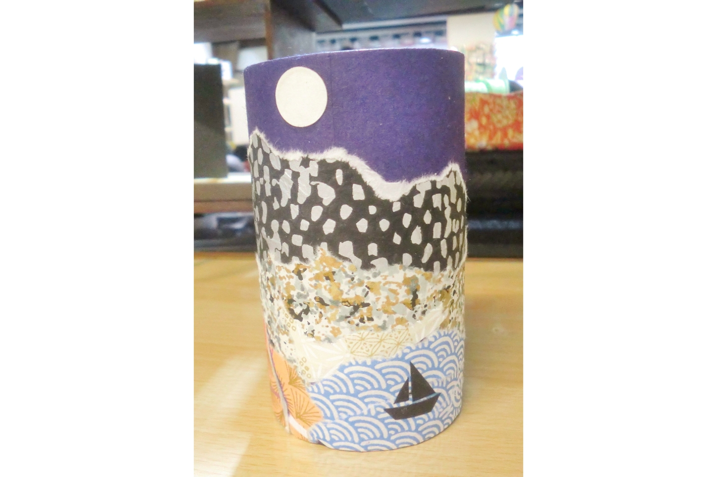 【岐阜・美濃・伝統工芸】小さなお子様も作れる！起き上がりこぼし・筆立て（各1個） 写真4
