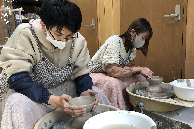 【期間限定ポイント10%還元！京都府・京都市・電動ろくろ】カップル限定！京都西陣の町家で体験（茶碗など1個） 写真6