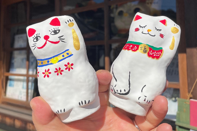 【やっぱ広島じゃ割(地域観光支援分)適用プラン｜広島・尾道・絵付け】福を呼ぶかわいいオブジェ！まねき猫に自由に絵付けしよう 写真6