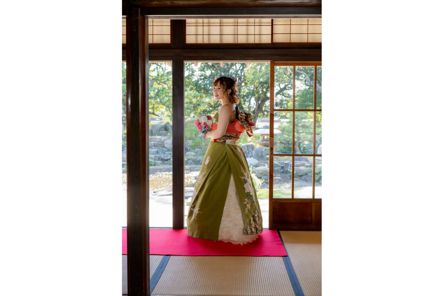 【山口・防府・着物レンタル】防府の名所でオリエンタル和装ブライダル写真撮影プラン 写真4