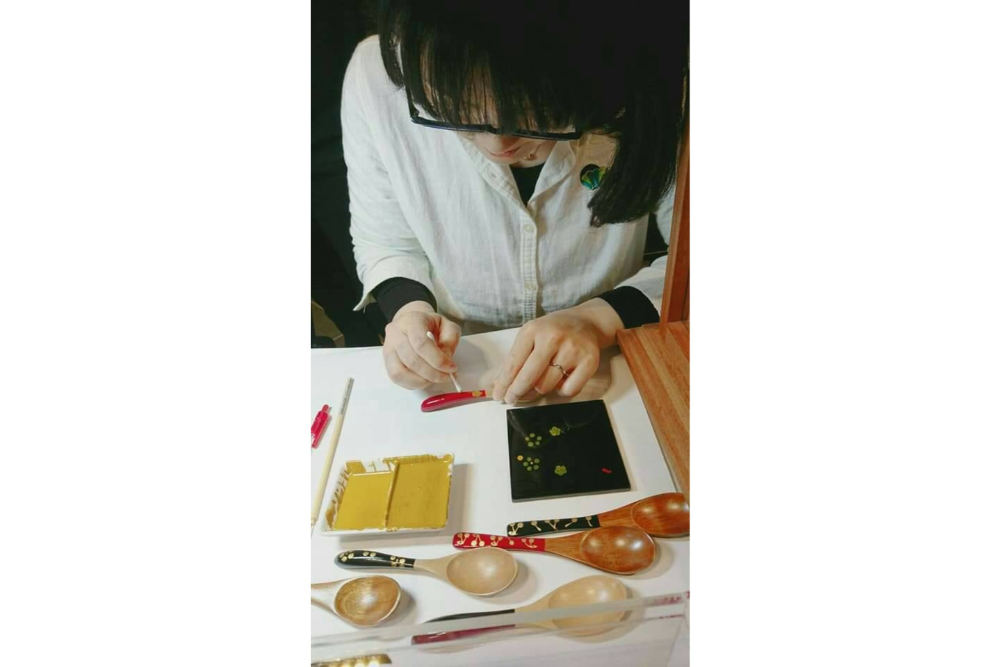 【新潟県・新潟市・伝統工芸】スプーンに自由に絵付けしよう♪楽しく蒔絵体験（1個） 写真2