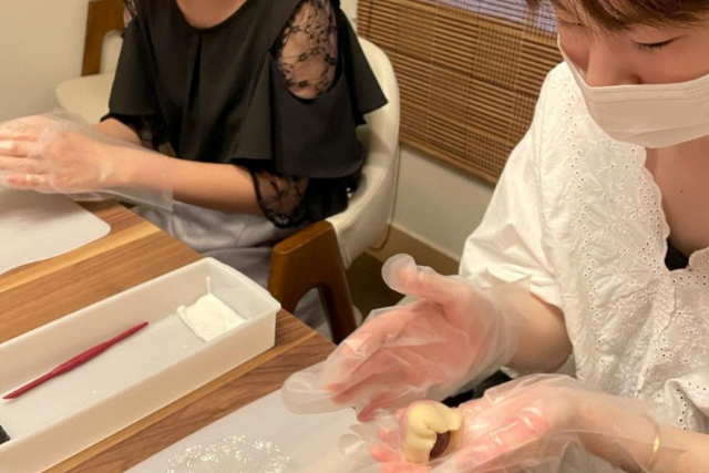 【期間限定ポイント10%還元！山口・山口市・日本の伝統文化】菊～ナチュラル和菓子作りと茶道のお気軽和文化体験コース 写真8
