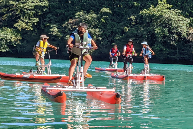 【三重・多気・SUP】気軽に楽しむバイクSUP！奥伊勢湖支流を水上ツーリング（60分コース） 写真2