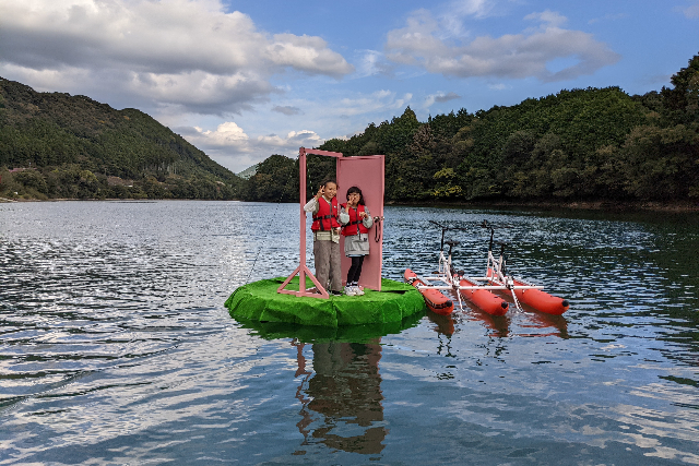 【三重・多気・SUP】しっかり楽しむバイクSUP！宮川大橋をめぐる水上ツーリング（90分コース） 写真8