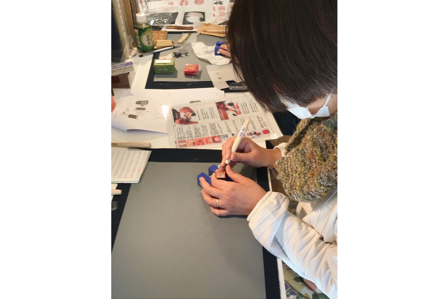 【神奈川・鎌倉・手作りはんこ】書道や絵画にもぴったりな落款作り！石のはんこ　1個 写真4