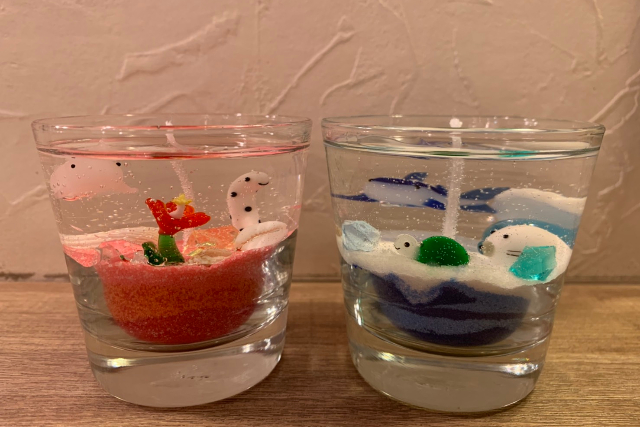 【京都府・京都市・手作りキャンドル】キラキラ輝くジェルキャンドル作り！（1個） 写真6