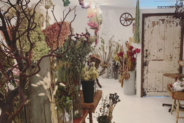 【愛知・岡崎・ドライフラワーアレンジメント】壁に飾る花束スワッグ作り体験！1個 写真6