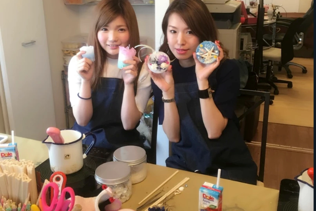 【大阪府・大阪市・キャンドル】やさしく香る。アロマワックスサシェ作り（2個） 写真6