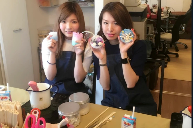 【期間限定ポイント10%還元！大阪府・大阪市・キャンドル】グラデーションキャンドル＆アロマワックスサシェ制作 写真8