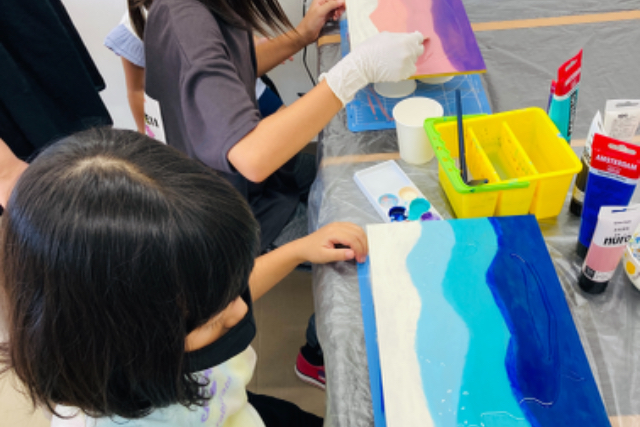 【沖縄・石垣・手作り雑貨】石垣島の海や波を描いてボードに残そう！レジンアート1個 写真2