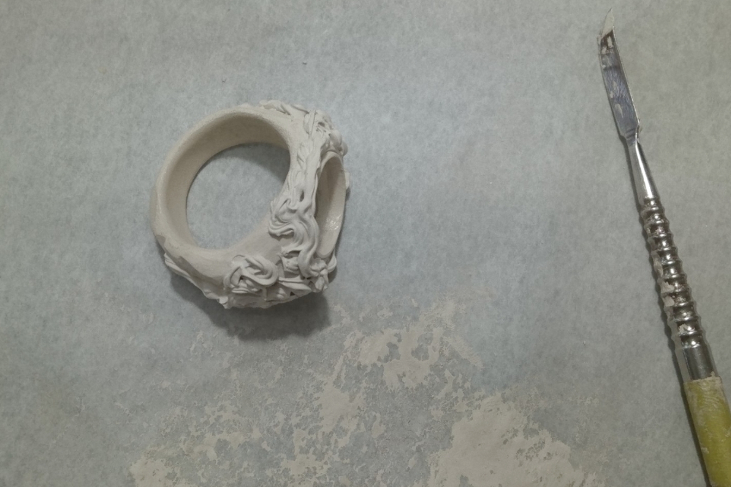 【大阪・池田・シルバーアクセサリー】銀粘土でリングやネックレスなどを手作りしよう 写真8