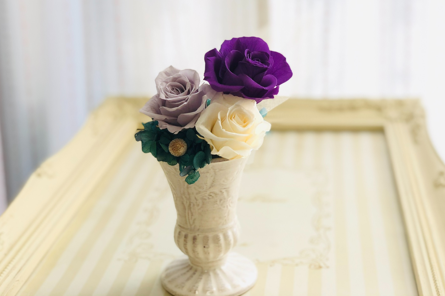 【東京・新小岩・プリザーブドフラワー】選べる花器で作る！プリザーブドフラワー1個 写真5