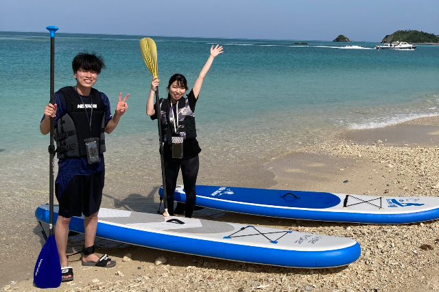 【沖縄・国頭村・SUP】朝陽を浴びて元気になろう！鏡地ビーチであさイチSUP 写真6