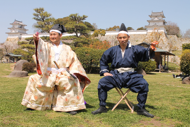 【兵庫・明石・変身写真】憧れの戦国武将に変身！明石城散策（セルフ着用・自撮り） 写真6