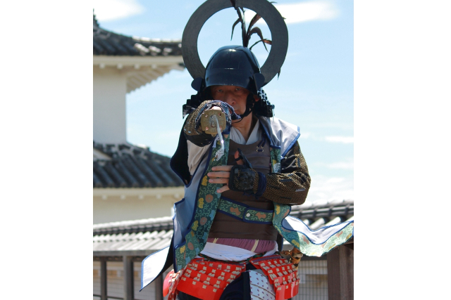 【兵庫・明石・変身写真】憧れの戦国武将に変身！明石城散策（セルフ着用・自撮り） 写真4