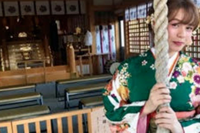 【鹿児島県・鹿児島市・着物レンタル】世界三大織物・大島紬も選べる！着物で市内散策 写真8