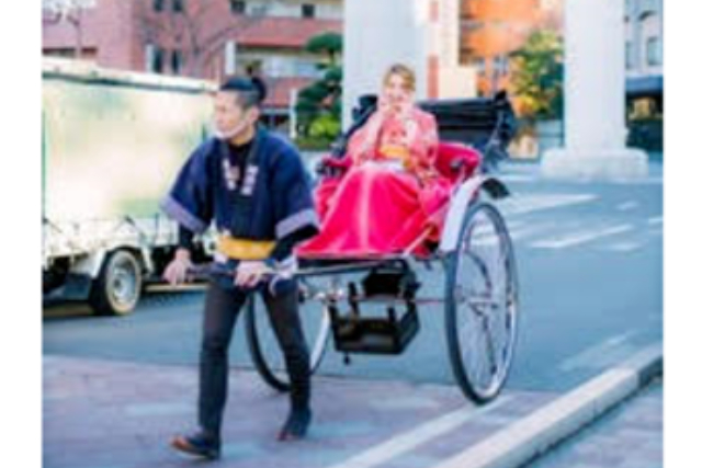 【鹿児島県・鹿児島市・人力車】浴衣・着物に着替えて人力車に乗ろう！30分コース 写真5