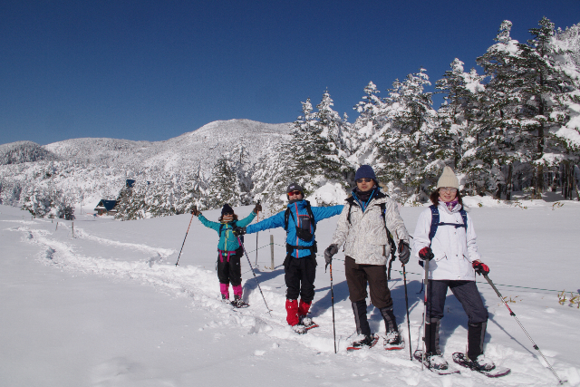 【長野・茅野・スノーシュー】雪山に佇む神秘の雨池を探検！スノーシュートレッキング