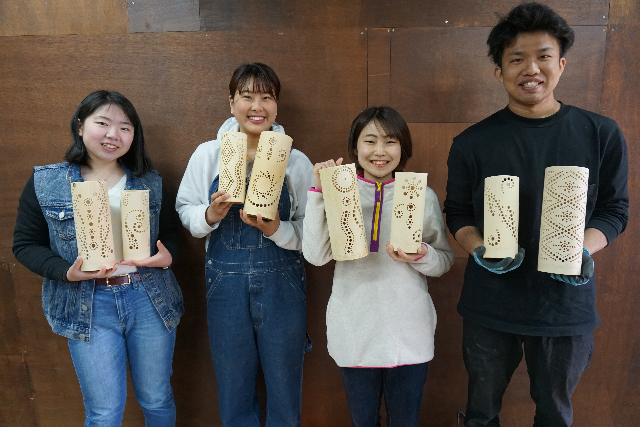 【熊本県・熊本市・竹細工】竹を使ってランプシェード（大サイズ）を作ろう！1個