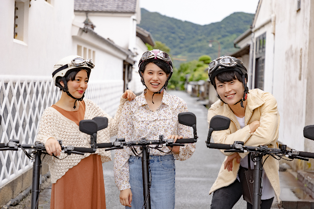 【山口・萩・乗り物レンタル】広範囲を楽々移動！普段着のまま電動キックボードで観光 写真6
