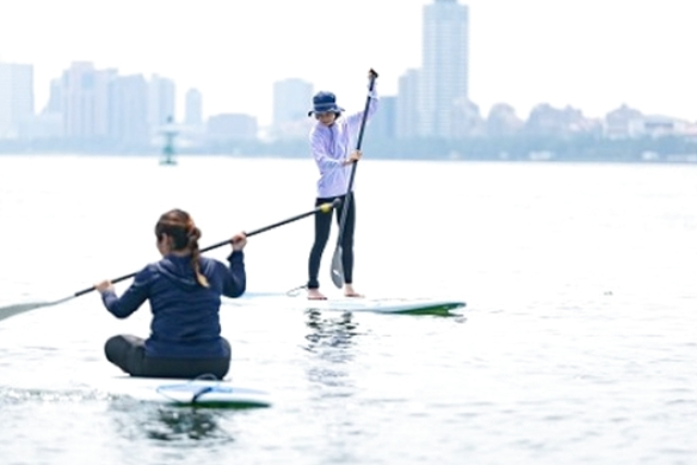 【福岡・能古島・SUP】初めてでも大丈夫！海でヨガを楽しむSUPヨガ体験 写真3