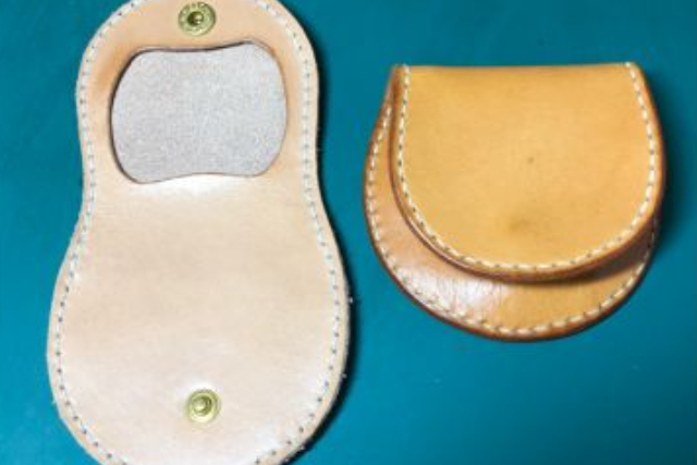 【岡山県・岡山市・レザークラフト】高品質の栃木レザーを使用！革コインケース1個 写真2
