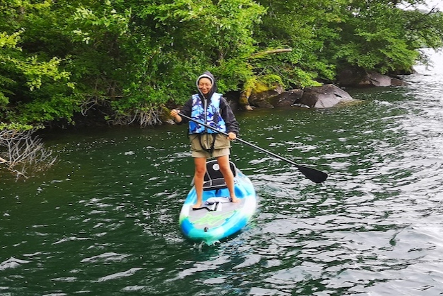 【福島・裏磐梯・SUP】雄大な磐梯山を眺めながら桧原湖シングルSUP（半日） 写真2